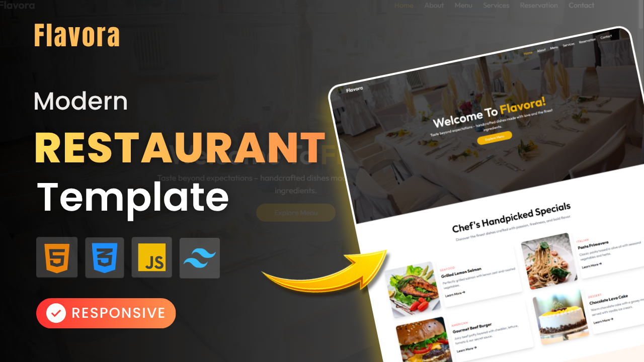 Flavora Restaurant website
